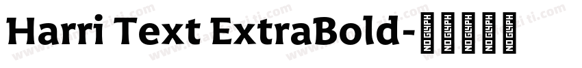 Harri Text ExtraBold字体转换